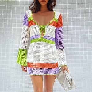 NWT Donovan striped crochet dress 6